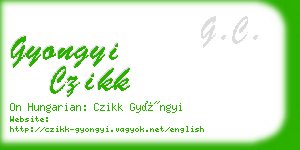 gyongyi czikk business card